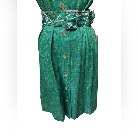Deadstock 1950s/Early‎ 60s 100% Polyester Shirt Dress w/Matching Belt - Picture 4 of 10